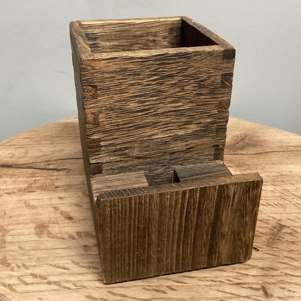 🟤 Solid Wood - Dovetail Crafted Workmanship - Pen - Pencil - Cell Phone Holder - Picture 6 of 14
